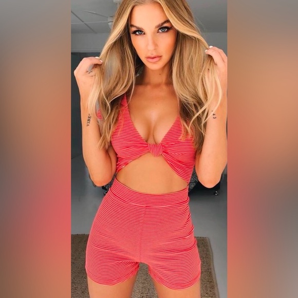 Tiger Mist Red Jumpsuit Bold and Stylish - Picture 1 of 4